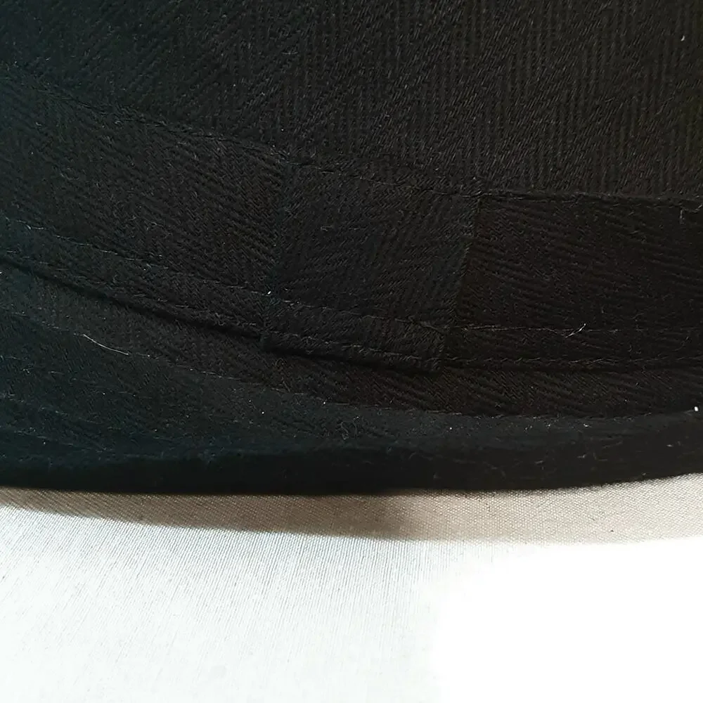 Men’s Black 100% Cotton Twill Lightweight Trilby Hat Medium Large